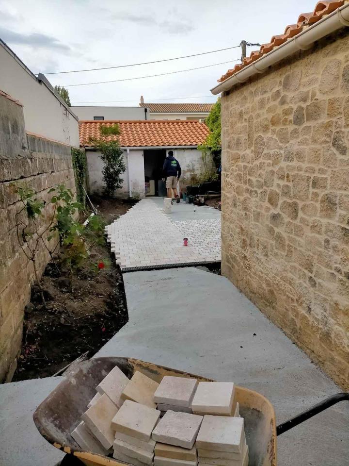 Travaux de réalisation de terrasse La Roche-sur-Yon